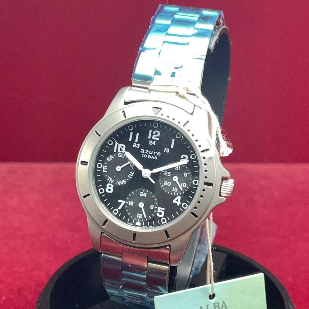 90s 希少 未使用 SEIKO ALBA azure 純正SSブレス 説明書付
