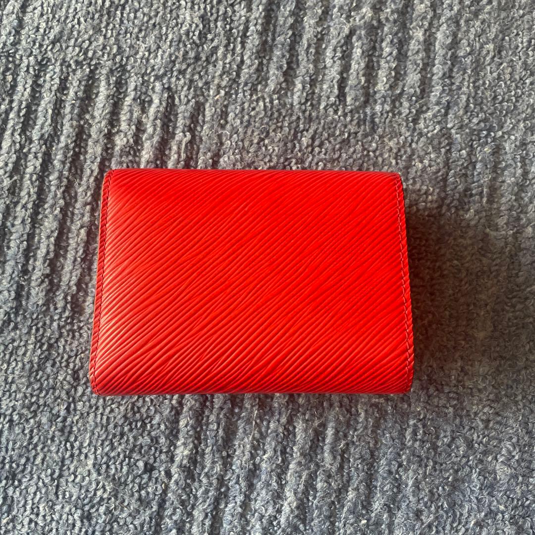 LV エピレザー 三つ折り財布 レッド