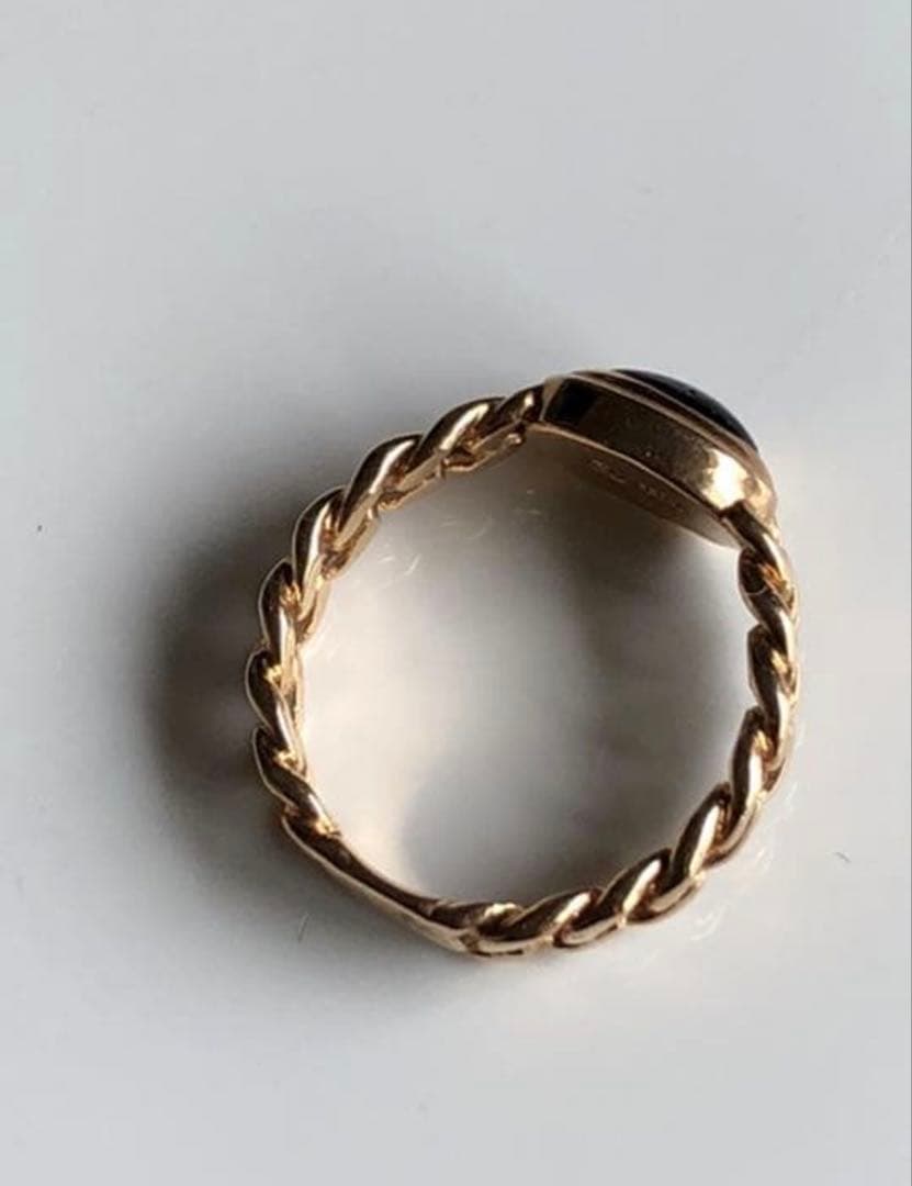 ヴァンドーム青山K10アンティークシリーズ トルマリンカボションリング#11.3