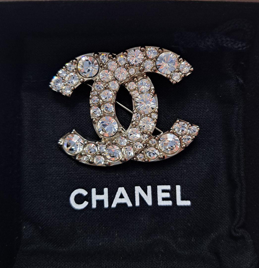 ♥美品♥シャネル ココマーク クリスタル ブローチ