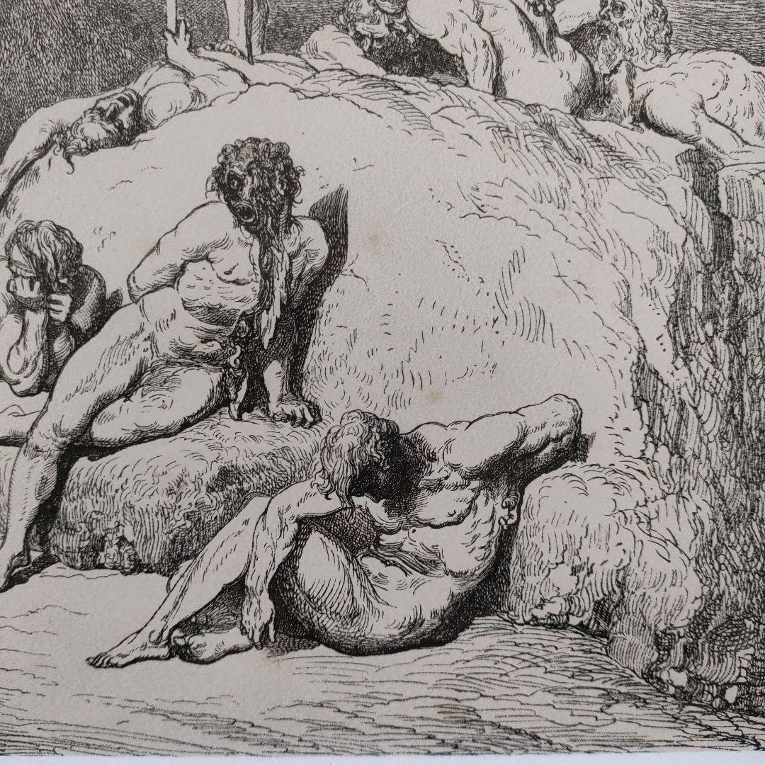 未使用\" ギュスターヴ ドレ　木口木版『神曲地獄篇/ダンテ』1880年代制作