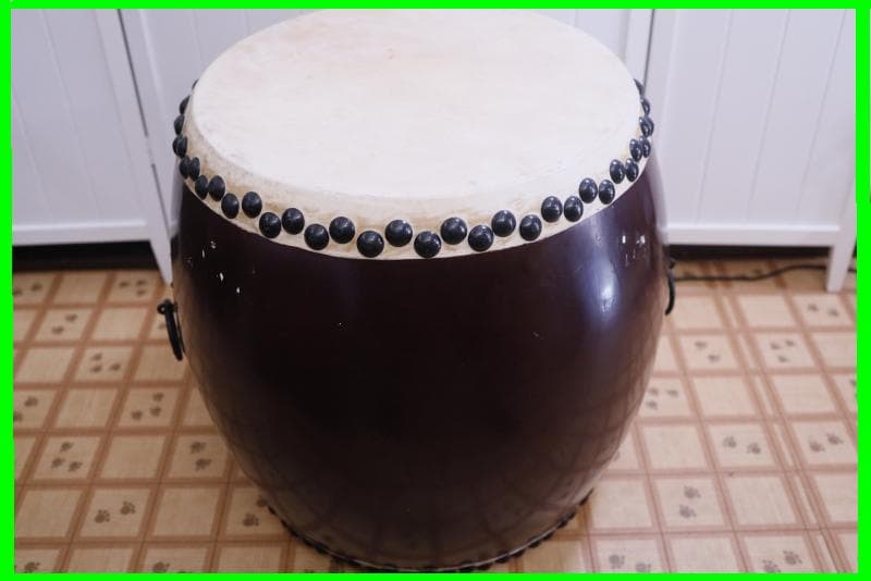 ◆特大 1尺6寸　和太鼓　長胴太鼓 胴高45cm　和楽器　打楽器　太鼓