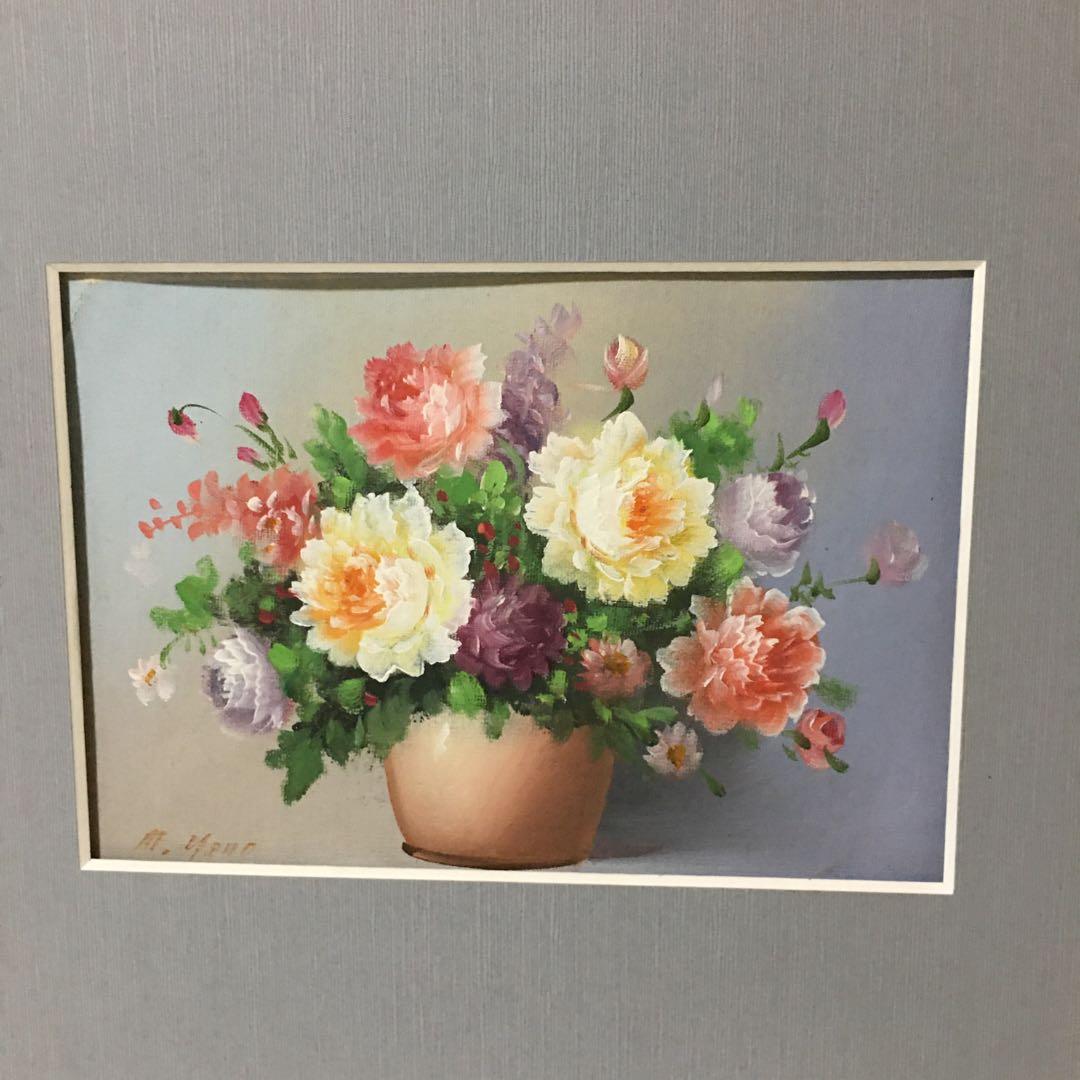 油絵手書き薔薇