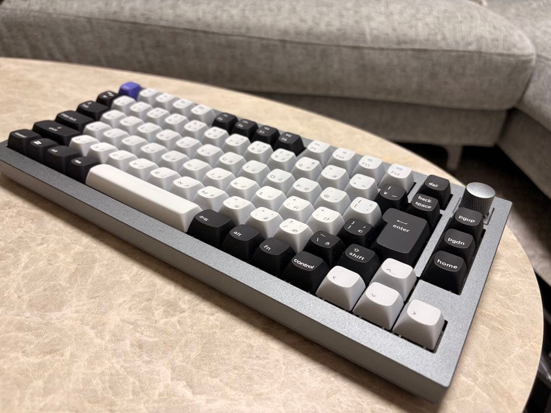 KeychronQ1 ProメカニカルキーボードJIS配列・茶軸・パームレスト付