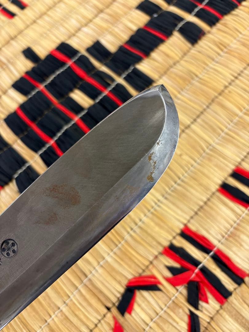 アイヌ　タシロ　山刀　上川アイヌ　木彫り　鱗彫り　龍馬特撰　土佐打ち刃物