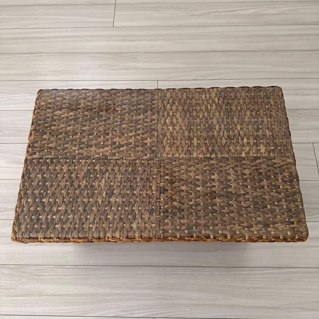 YOTHAKA ウォーターヒヤシンス　チェッカーサイドテーブル　アジアン家具