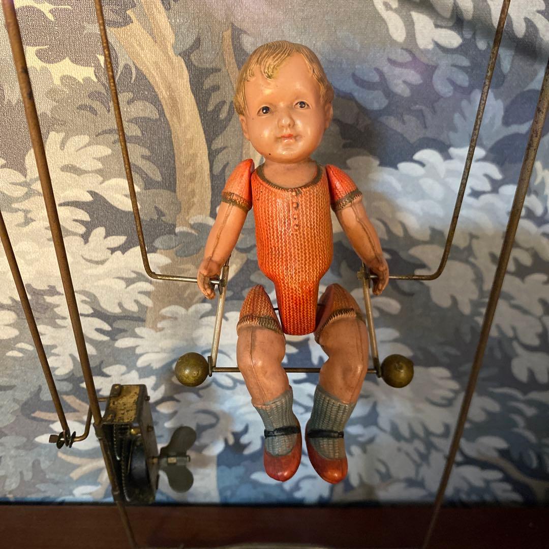 希少　セルロイド　鉄棒　ブランコ　アクロバット　倉持商店　ゼンマイ　戦前