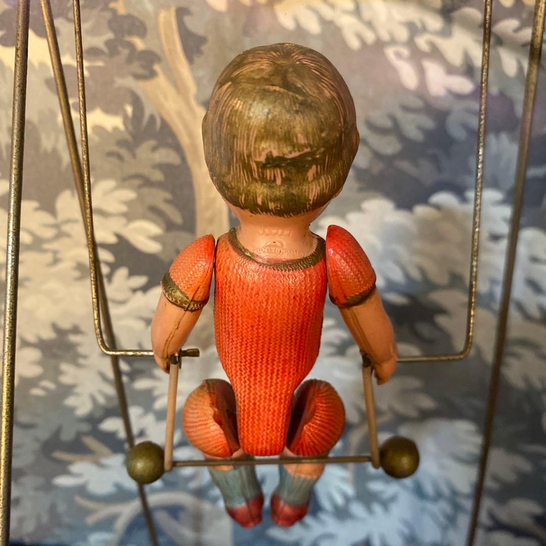 希少　セルロイド　鉄棒　ブランコ　アクロバット　倉持商店　ゼンマイ　戦前