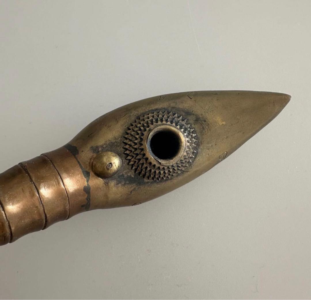 銅製　煙管　パイプ　旧蔵