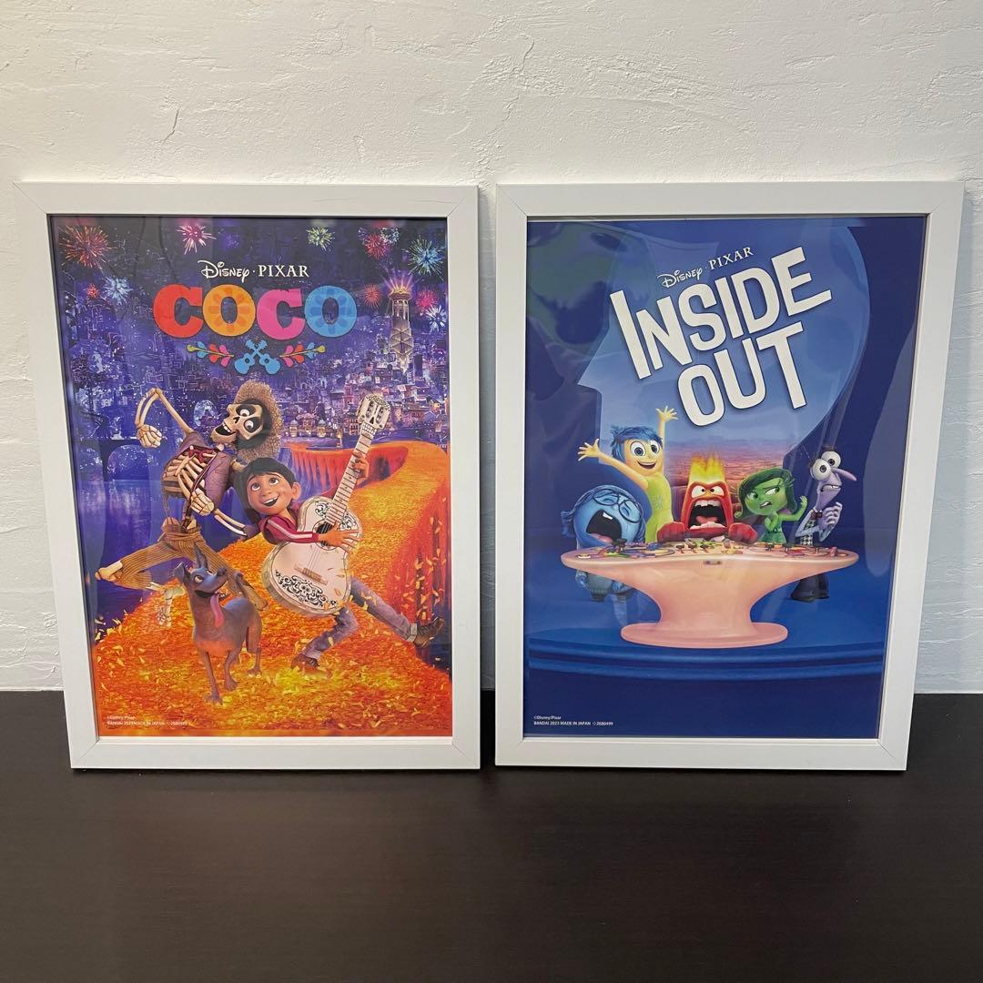 ディズニー・ピクサー ポスターコレクションA4サイズ16枚【額縁付き】