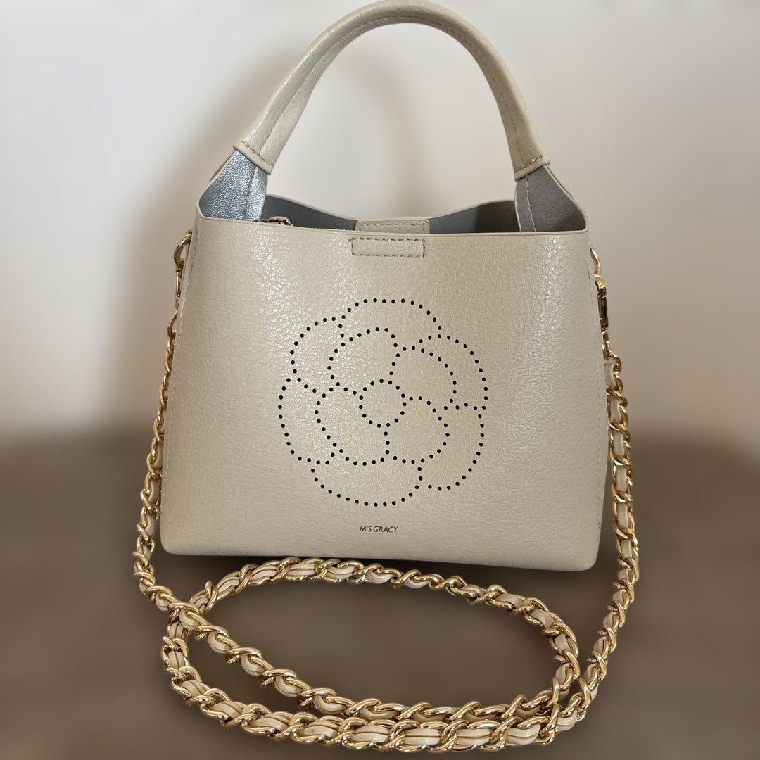 MY GRACY 花刺繍 ミニショルダーバッグ