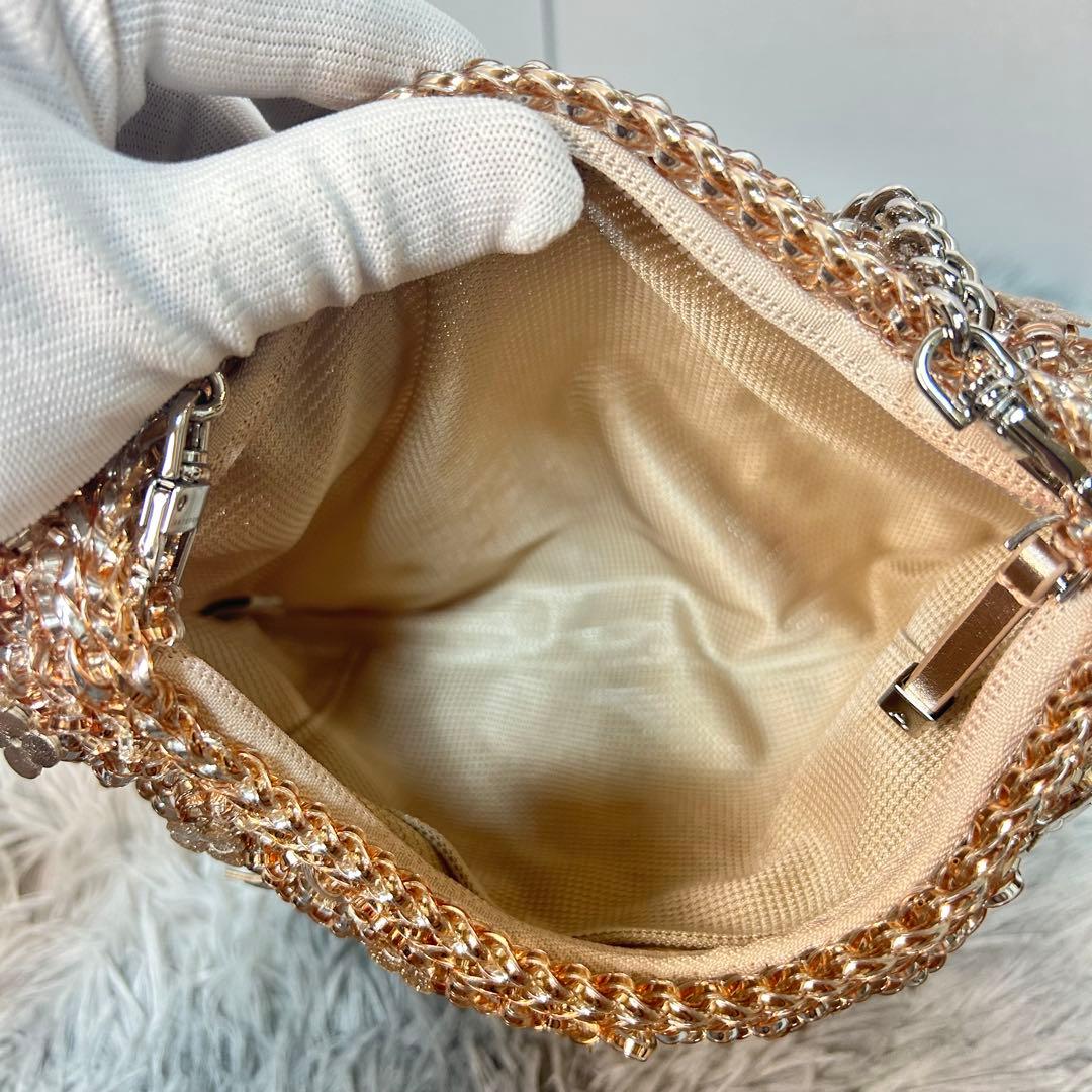 【美品】アンテプリマ ワイヤーバッグ フィオリトゥーラ ローズシルバーゴールド