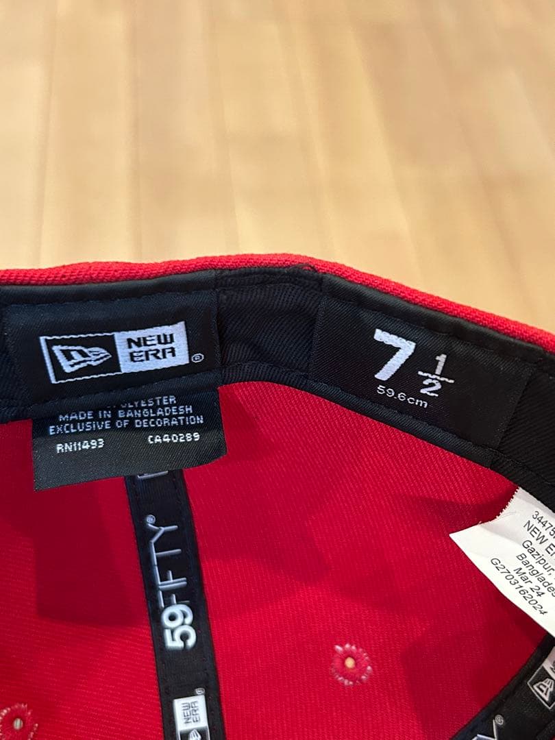 2024Supremeニューエラ 59FIFTY 赤キャップ MLB
