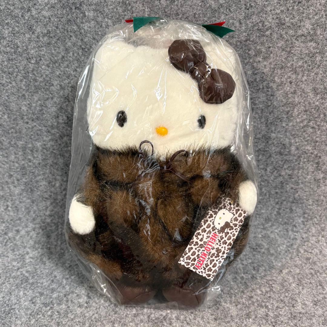 ハローキティ ドール ぬいぐるみ ミンク コート 焦茶