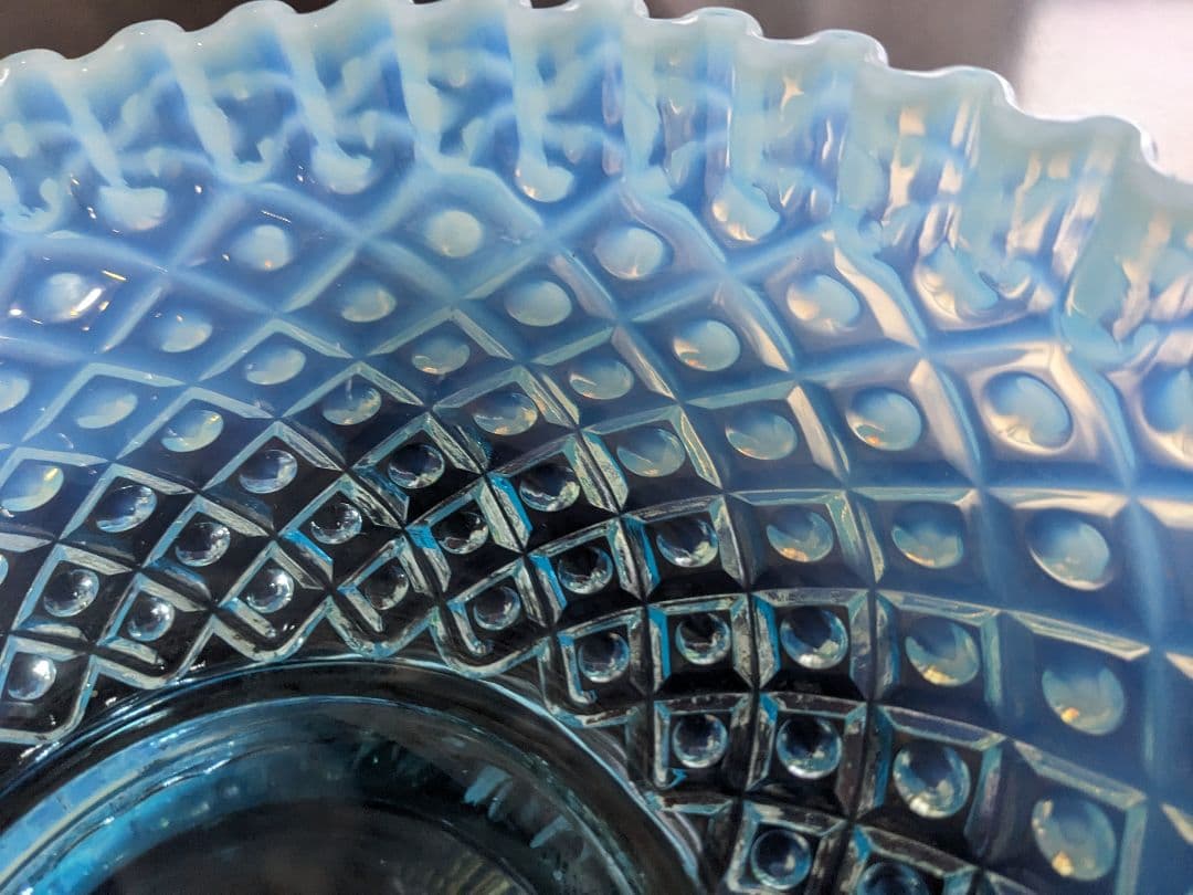 フェントン　ブルーオパルセント　ダイヤモンドレース　ディッシュ　大皿