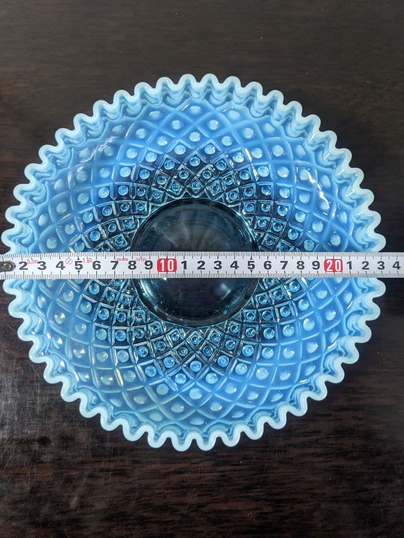 フェントン　ブルーオパルセント　ダイヤモンドレース　ディッシュ　大皿