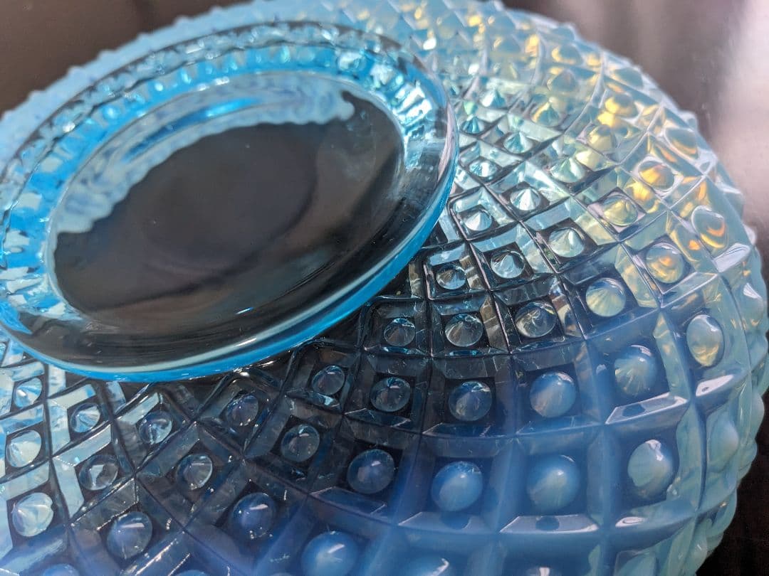 フェントン　ブルーオパルセント　ダイヤモンドレース　ディッシュ　大皿