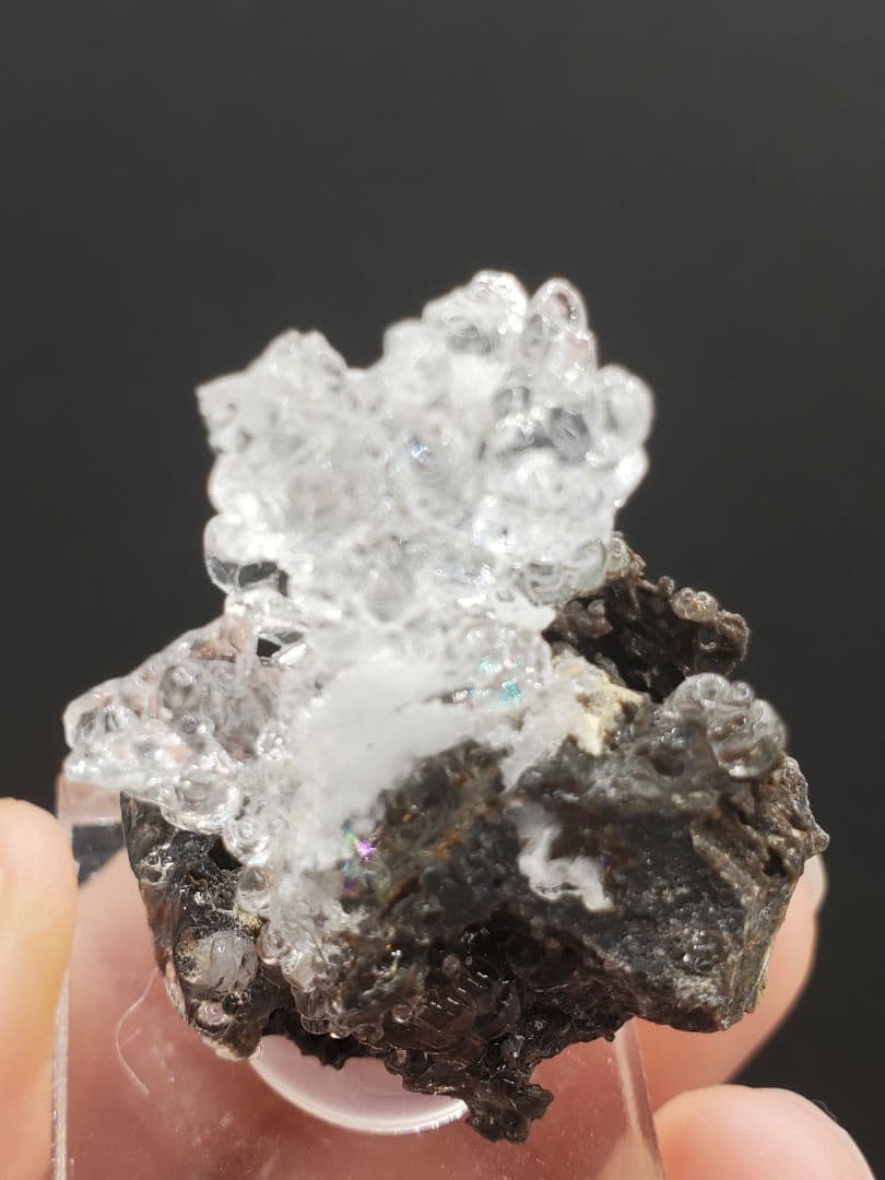 ハイアライトオパール 虹 天然石 原石 鉱物標本 鉱物 母岩付き ハンガリー産