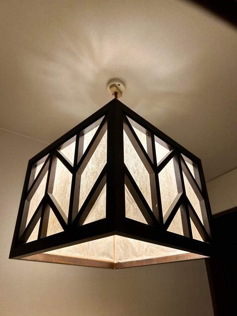 松本民芸家具　矢羽型笠　天井照明　ヴィンテージ