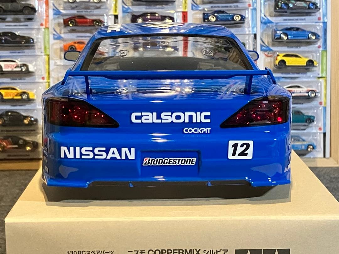 タミヤ ラジコン RC 日産シルビアS15 塗装済スペアボディ ブルー