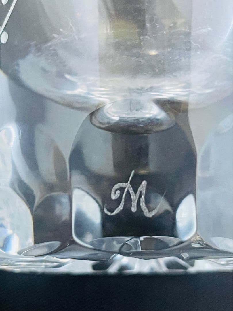 マイセンクリスタルガラス ひまわり彫刻フラワーベース