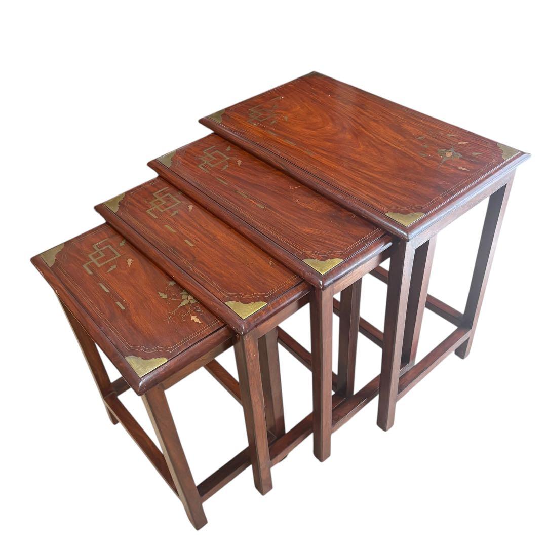 ネストテーブル 4連 4つ組 サイドテーブル ナイトテーブル ヴィンテージ家具