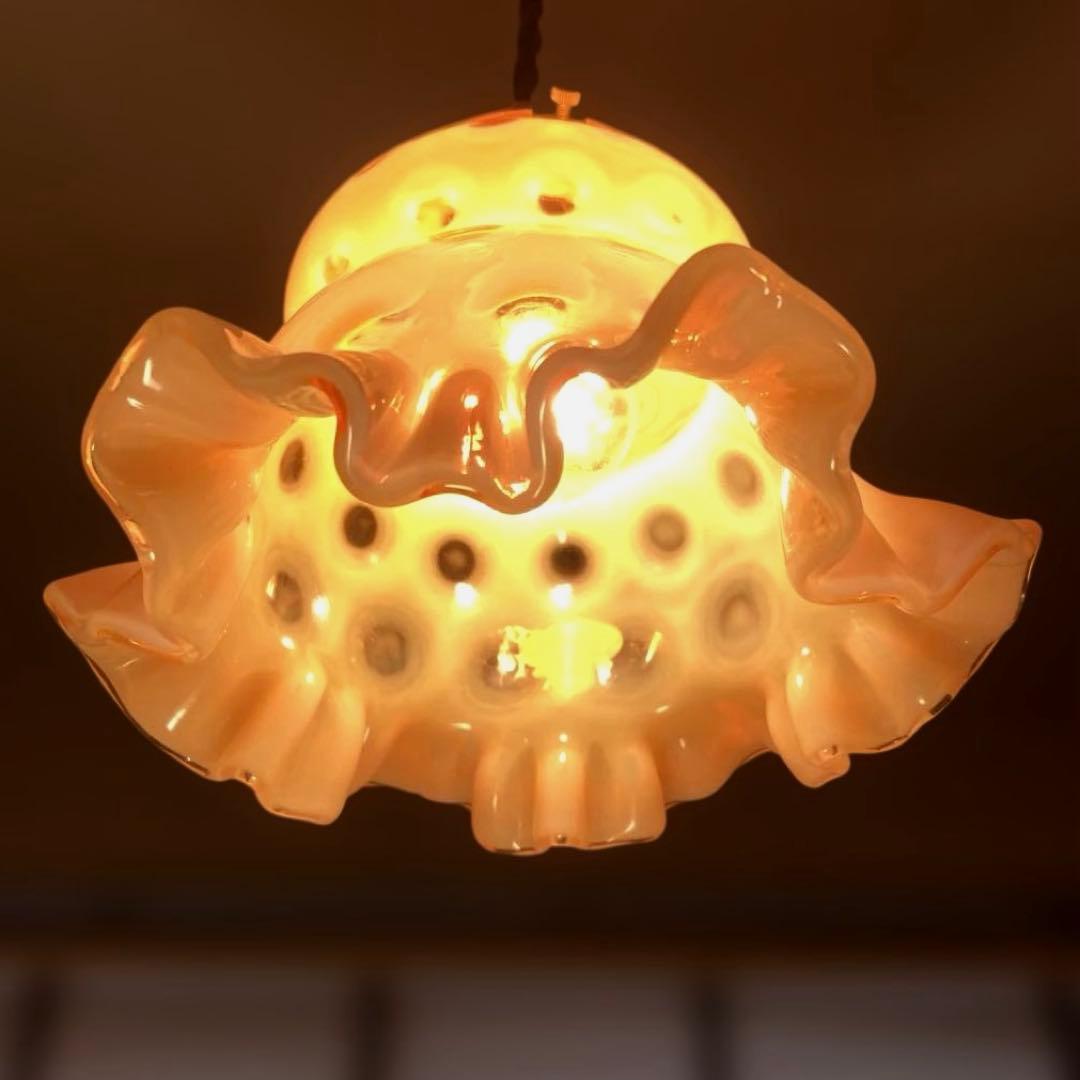 フェントン　ハチミツ　ランプシェード　アンティーク　オパールセント