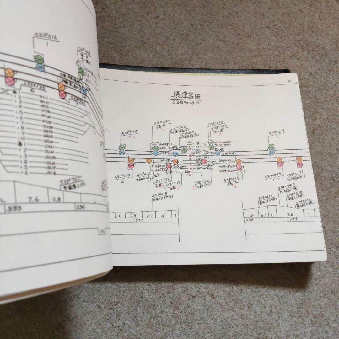【信48】信号機建植位置図及び配線略図 構内配線図大阪鉄道管理局 昭和61年