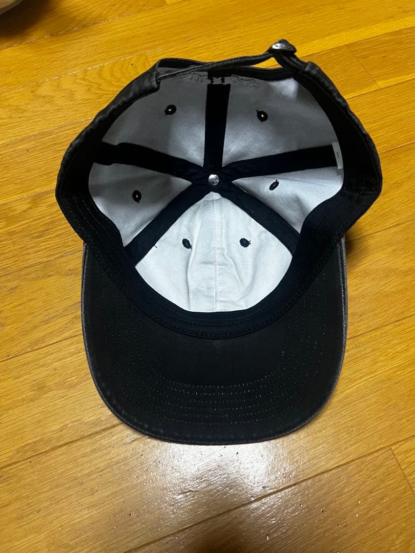 SUPREME 刺繍Sロゴ 黒キャップ