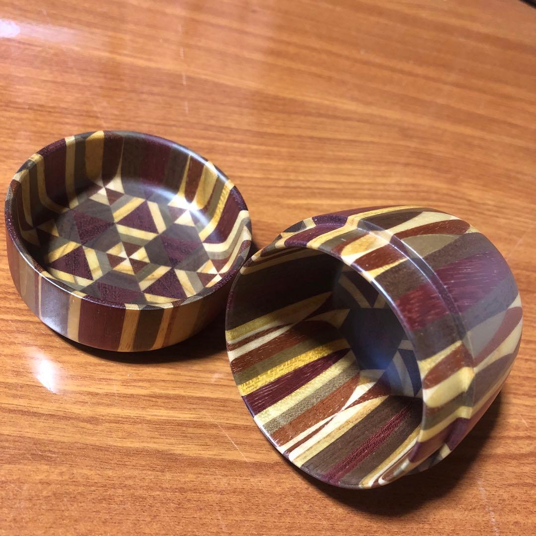 寄木細工 箱根細工 棗 なつめ 無垢 茶入れ 合子 茶道具 抹茶 茶筒