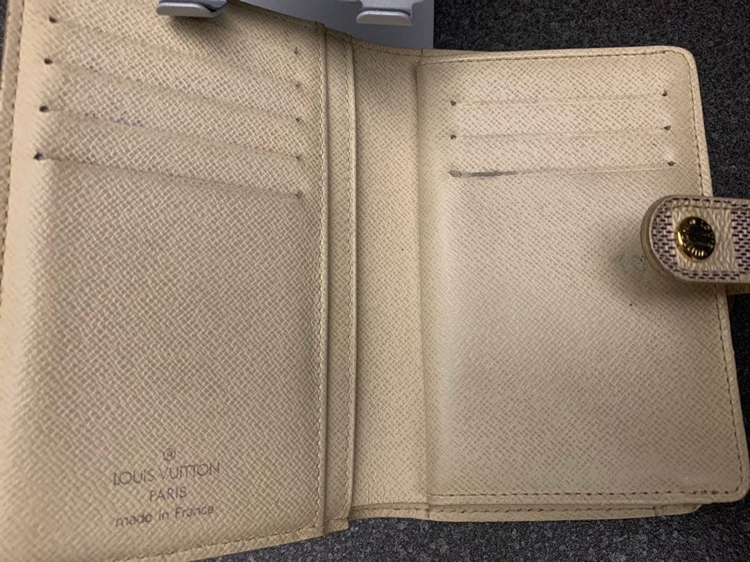 直営店購入　ルイヴィトン　ポルトフォイユヴィエノワ　ダミエアズール　折り財布