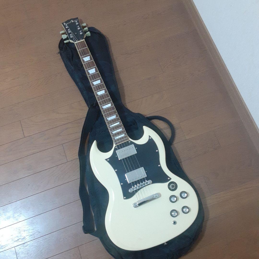 Photogenic SGスタイル エレキギター アイボリー　ケース付き