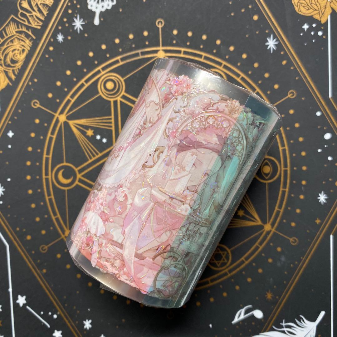 【K】海外　10m巻　貝殻光マスキングテープ　人物系/動物系