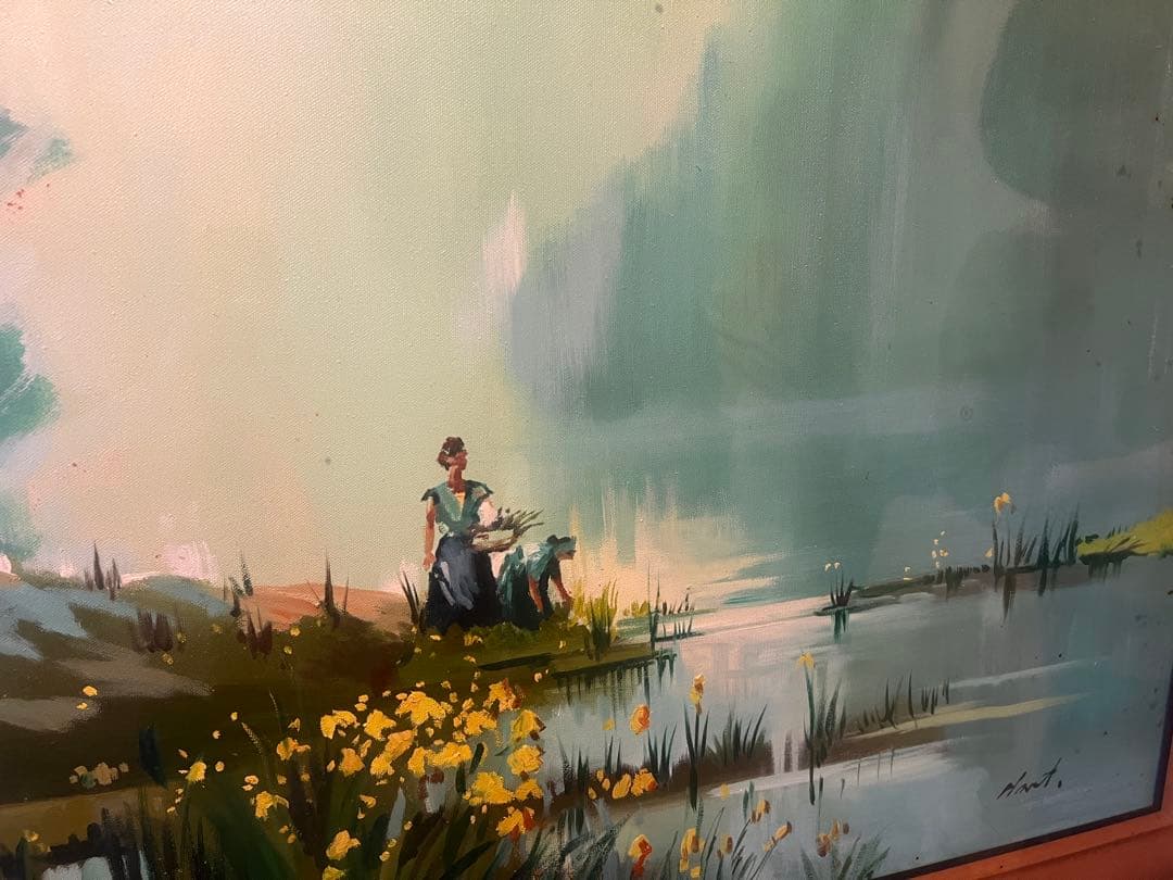 油彩画 風景画 巨匠モネ？最終赤字大処分品！！！