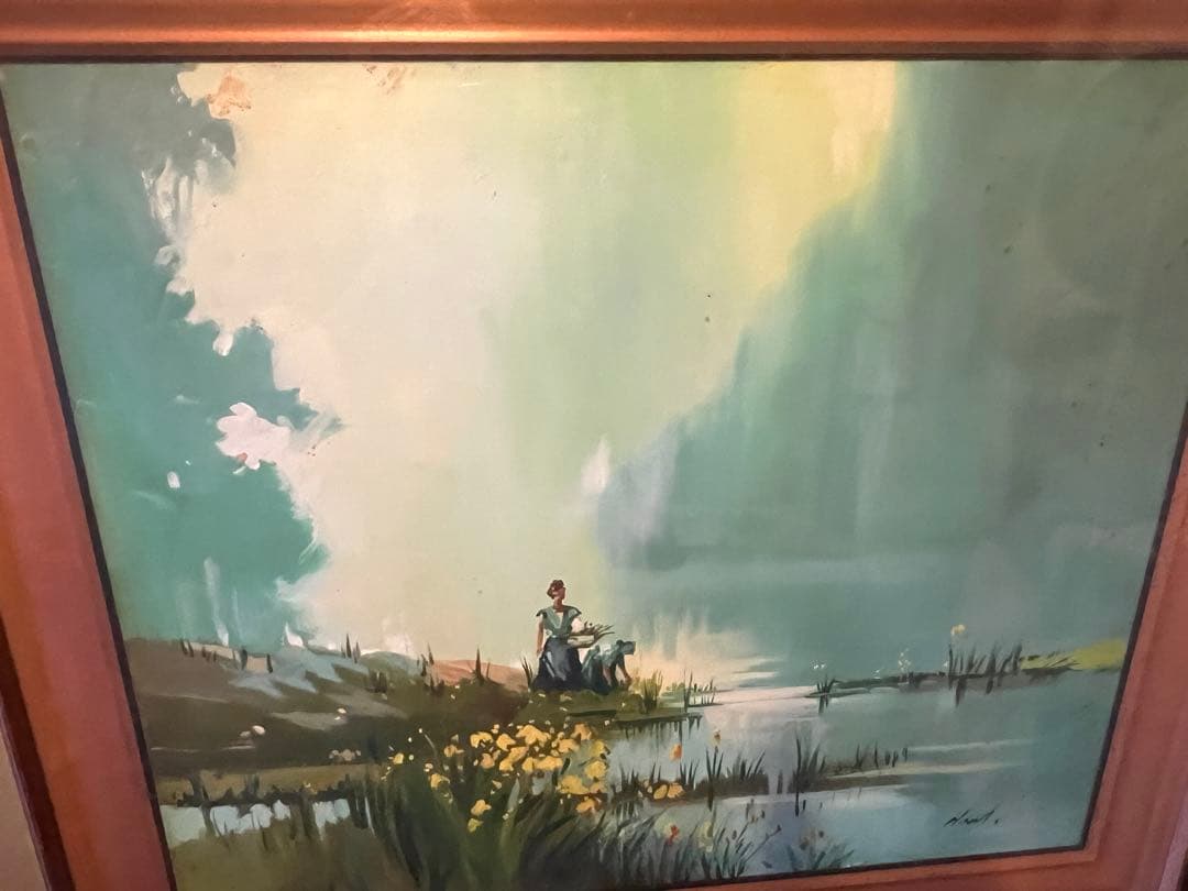 油彩画 風景画 巨匠モネ？最終赤字大処分品！！！