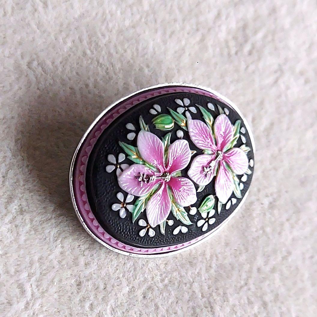 ヴィンテージ　お花　ブローチ　トシカネ