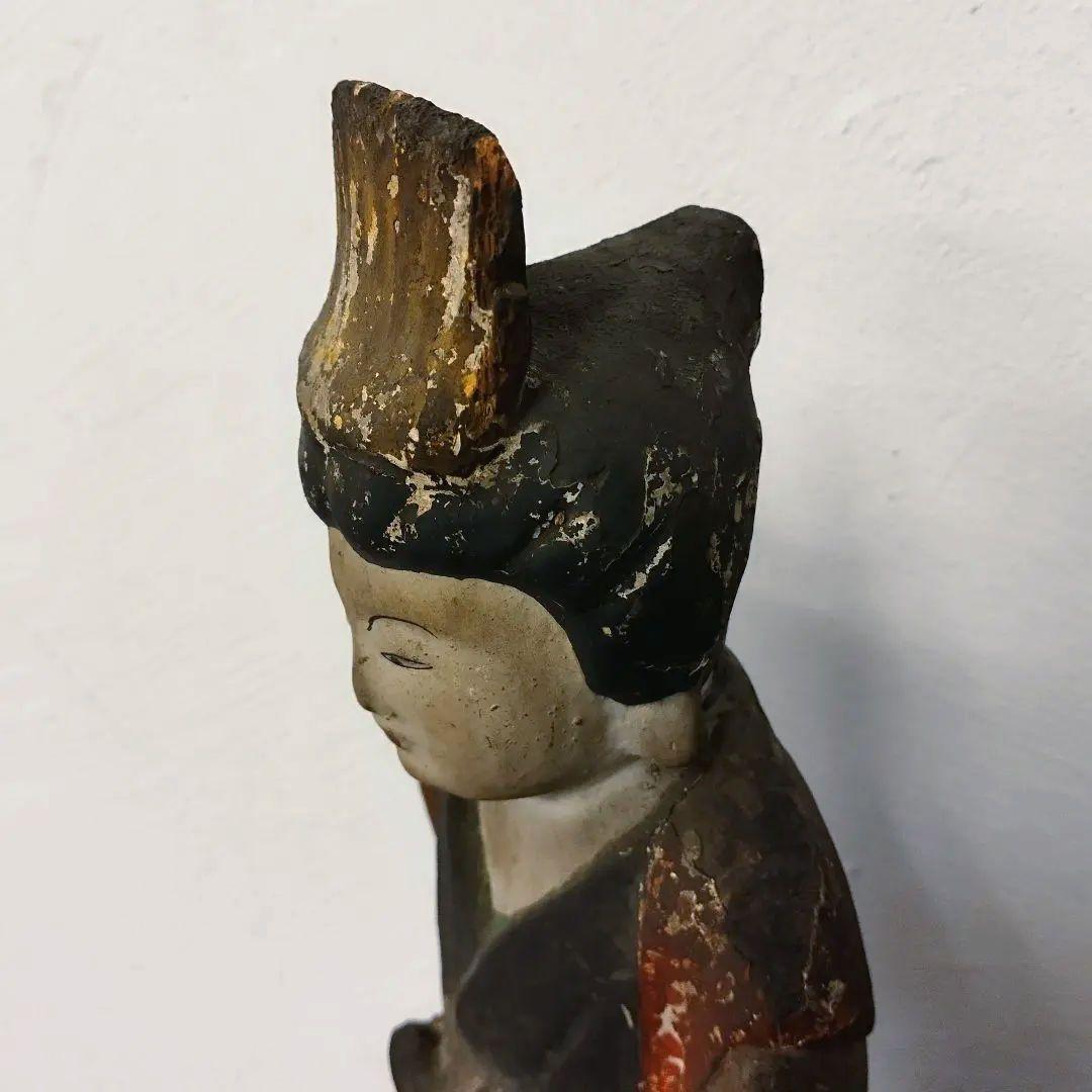 仏教美術  木彫  神像  仏像  時代  アンティーク