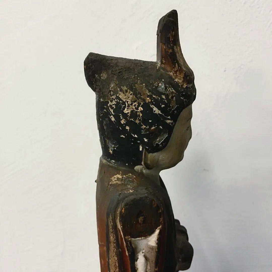 仏教美術  木彫  神像  仏像  時代  アンティーク