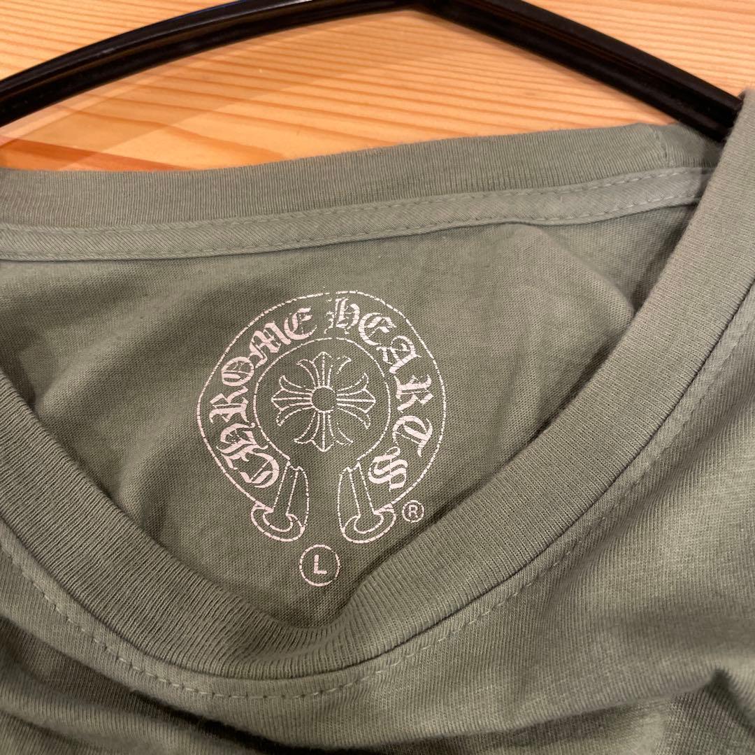 クロムハーツ　ヘアリーダガー　ヤイクスストライプ Tシャツ