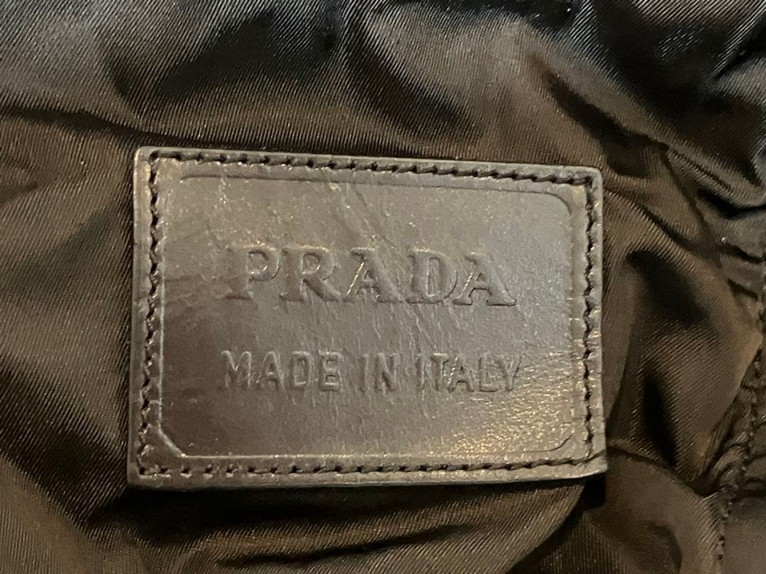プラダ PRADA ボストンバッグ イタリア製 三角ロゴ バッグ　大容量