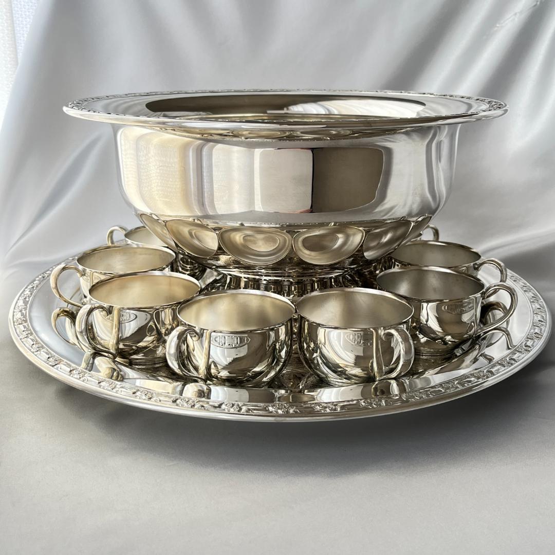 【Oneida】 パンチボウル / パンチカップ10個 / トレー 巨大！！