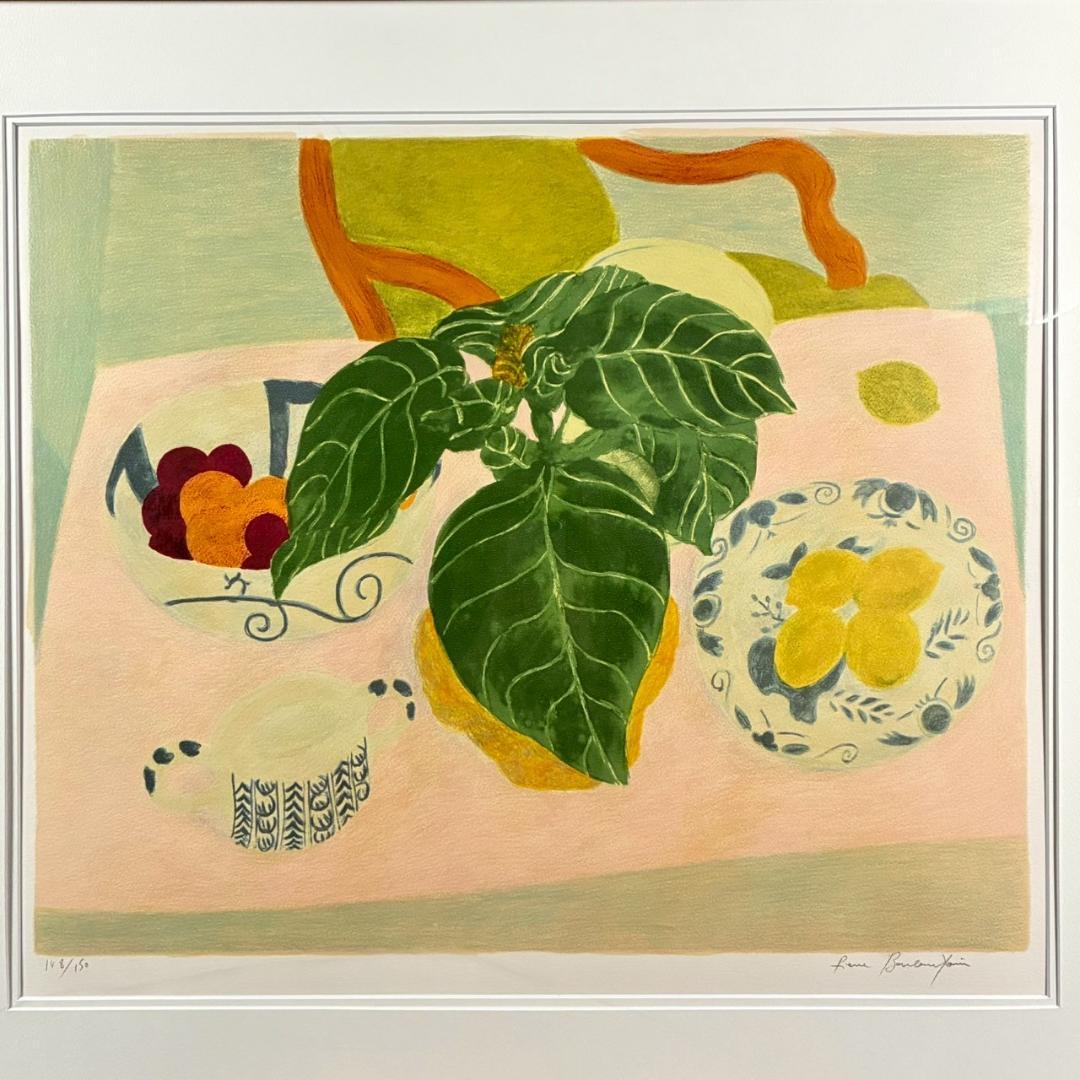 美品 ピエール・ボンコンパン「レモンのある静物」リトグラフ 直筆サイン入 お洒落