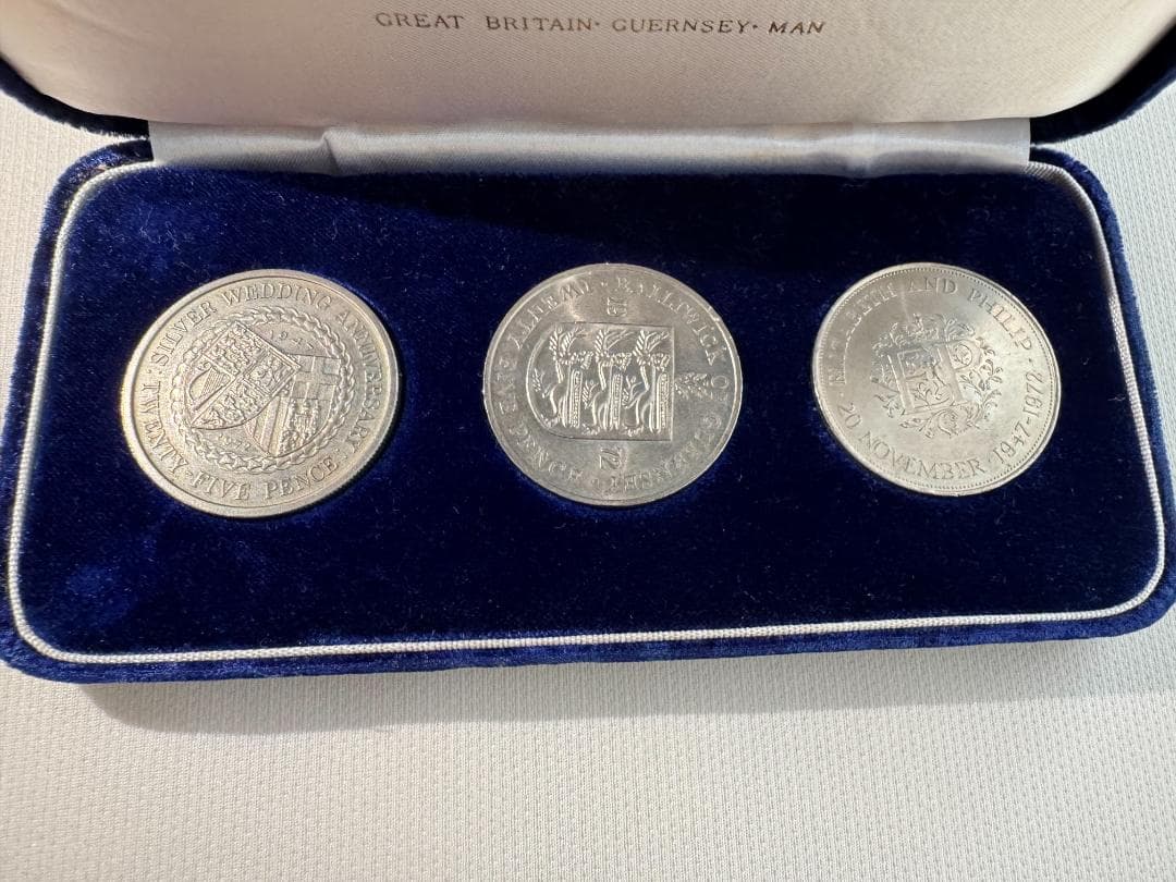 SILVER WEDDING COIN 英国 エリザベス女王 記念