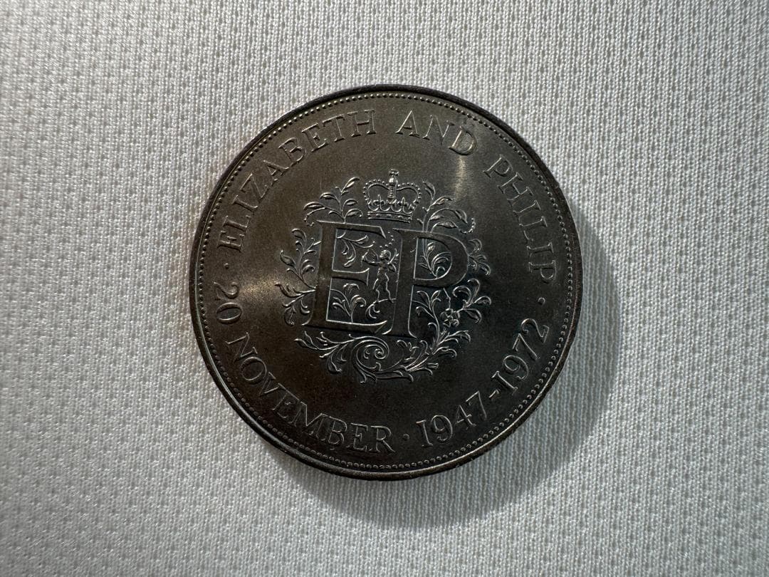 SILVER WEDDING COIN 英国 エリザベス女王 記念