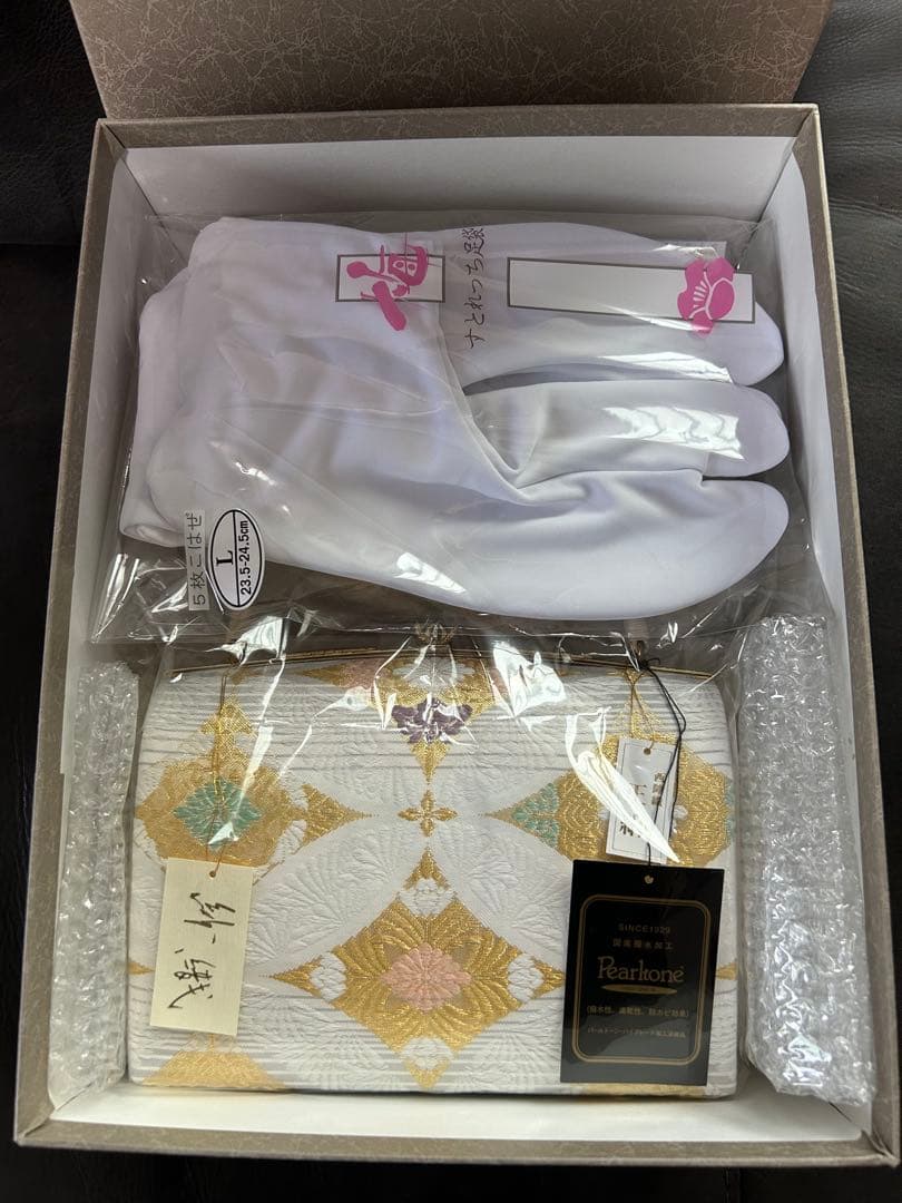 美品 草履バッグ 沙織 Ｌサイズ 足袋付