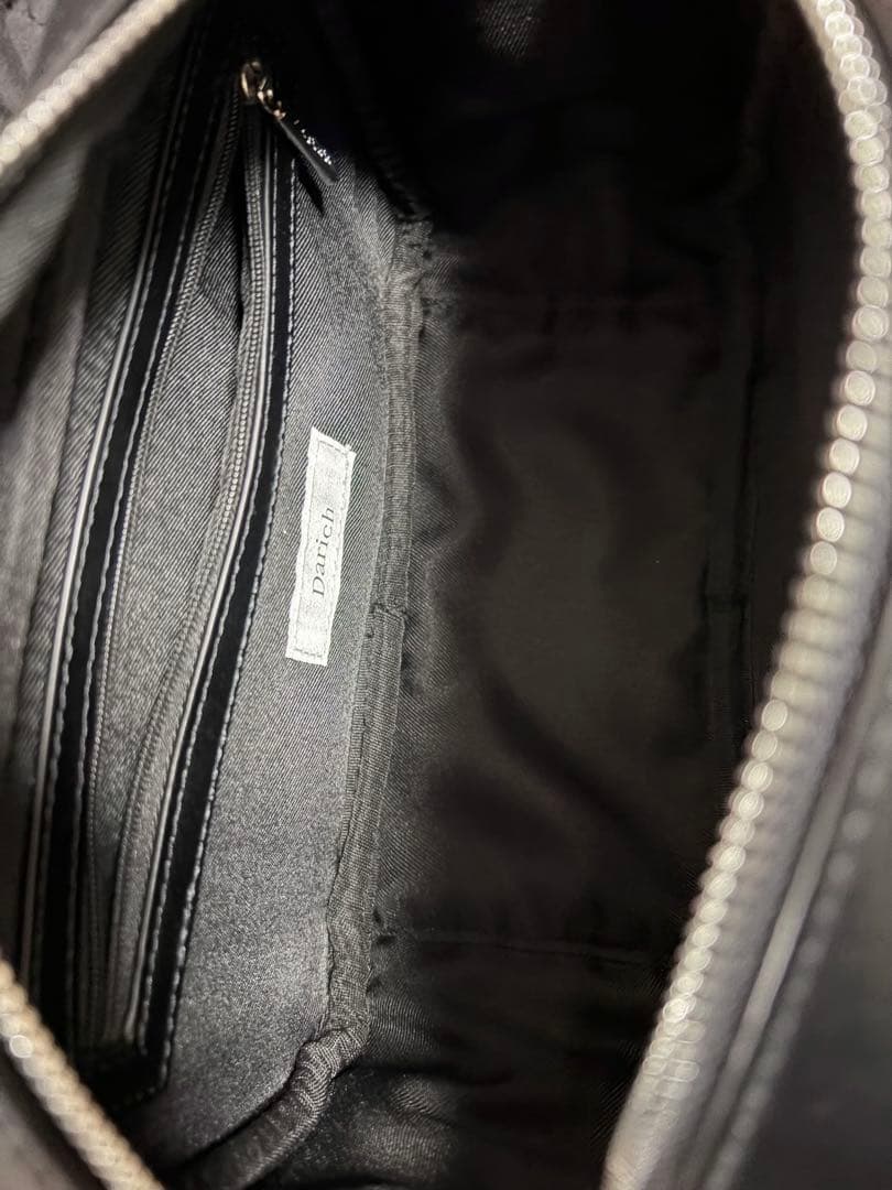 Darich ダーリッチ DDロゴレザーハンドバッグ 黒 ブラック