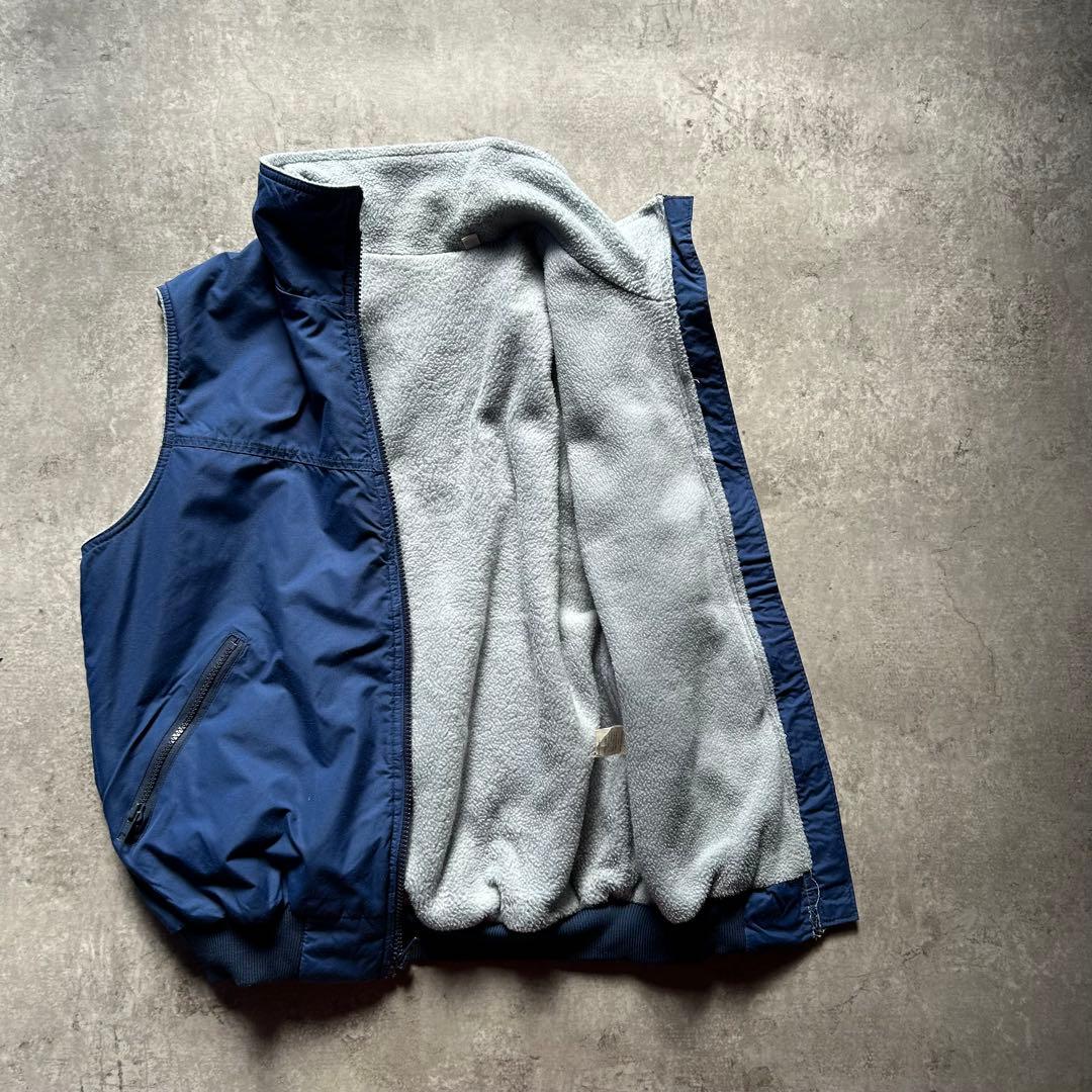 80s パタゴニア シェルドシンチラベスト USA製 ネイビー M 三角タグ