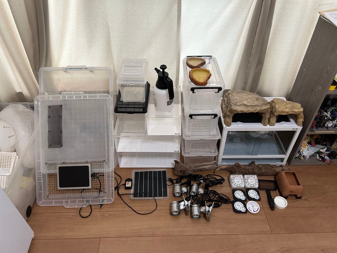 爬虫類用ケージ、その他爬虫類用品色々