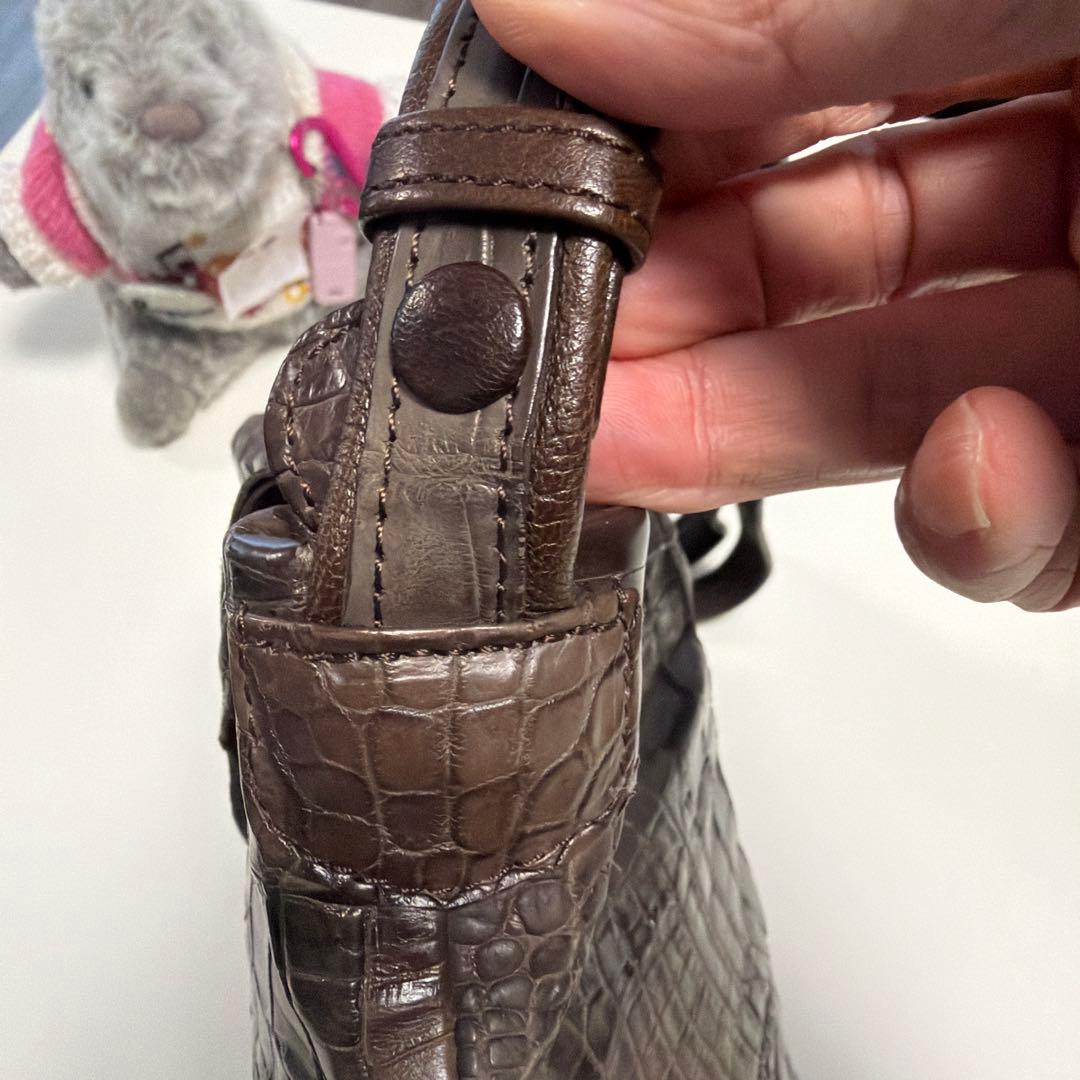 「Azumamaさん専用〜ʕ•ᴥ•ʔ」Ibiza ダークブラウン ワニ革 ショル