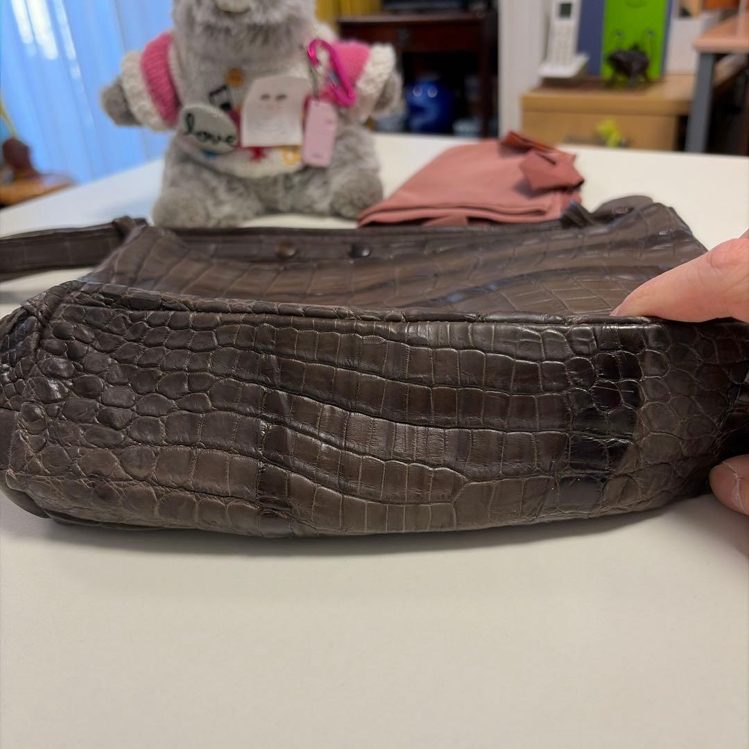 「Azumamaさん専用〜ʕ•ᴥ•ʔ」Ibiza ダークブラウン ワニ革 ショル